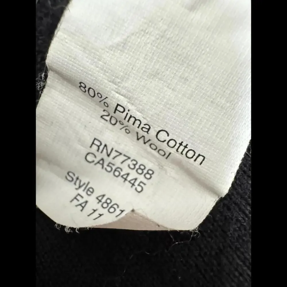J.Crew Black Loose Fit Wool Blend short sleeve sweater size Medium